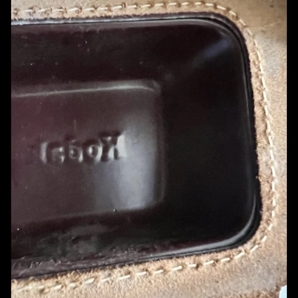 Vintage Kodak Dark Brown Leather Camera Bag with Strap